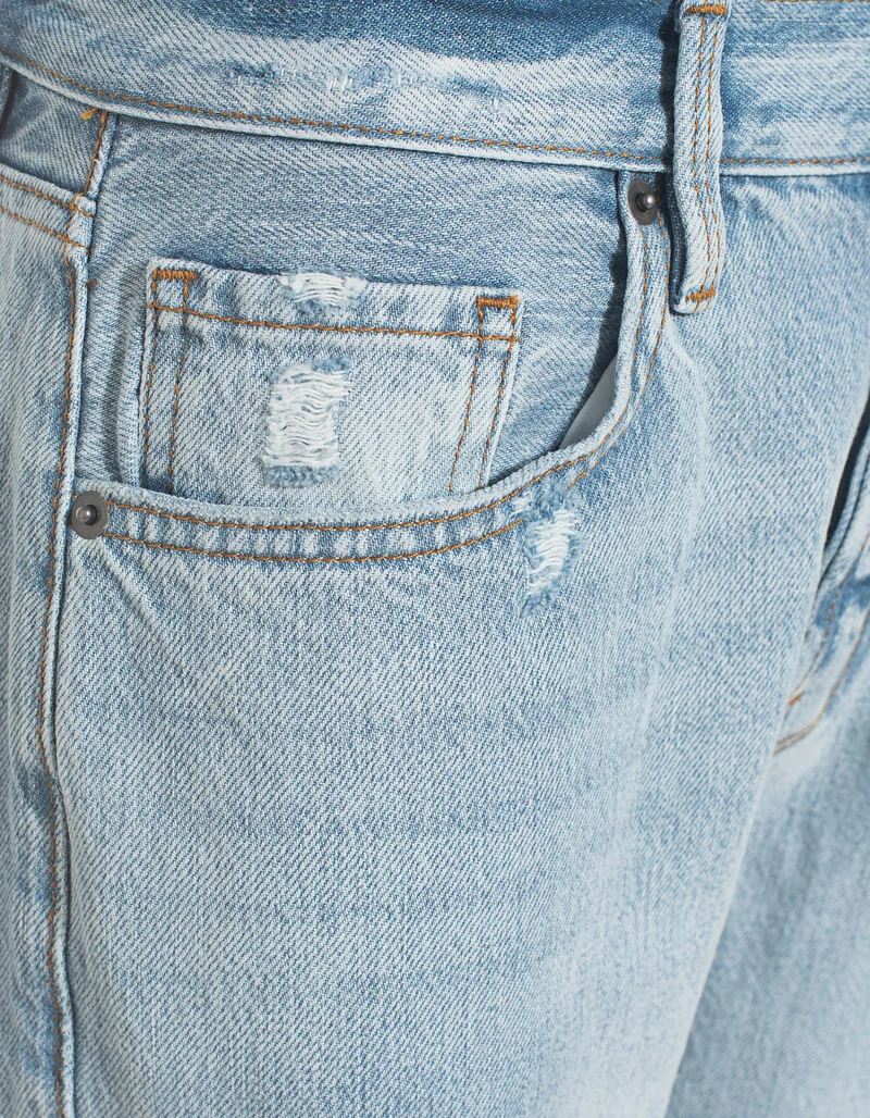 Destroyed Straight-Leg-Jeans