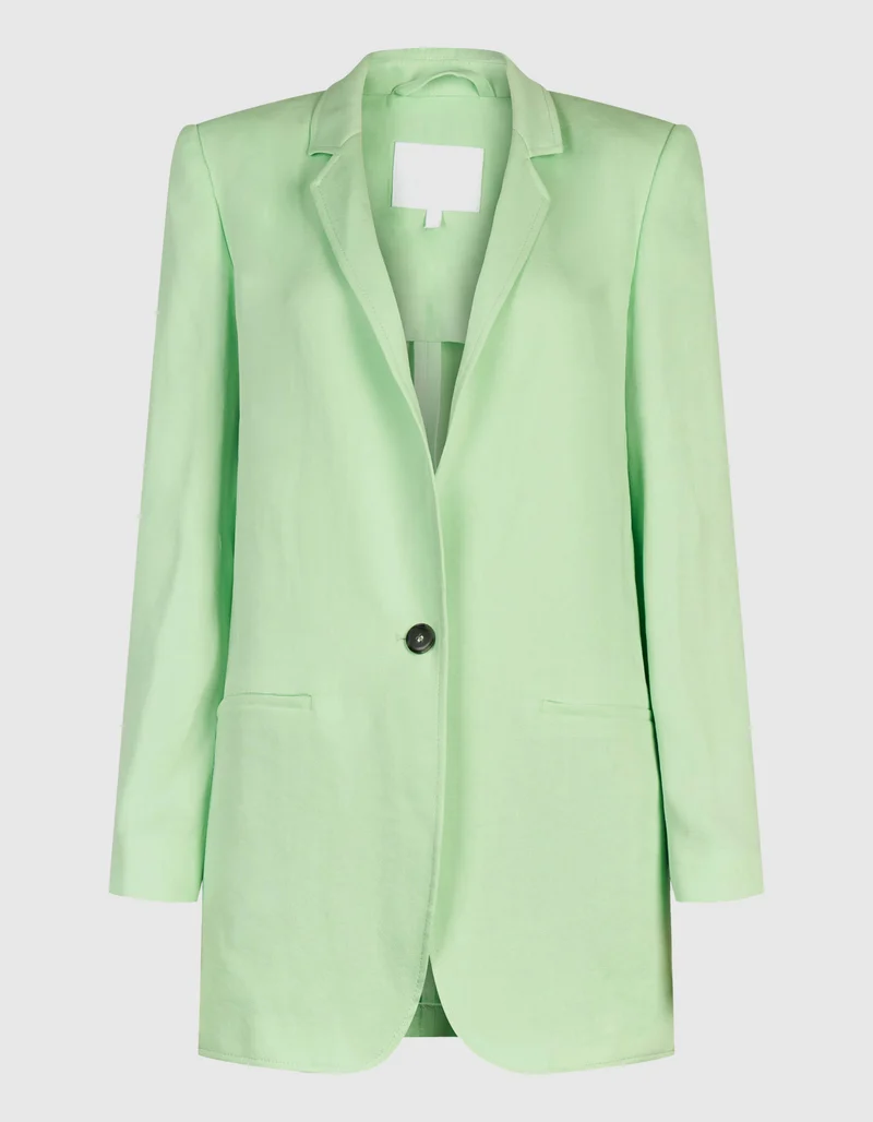 Long-Blazer mit Paspeltaschen