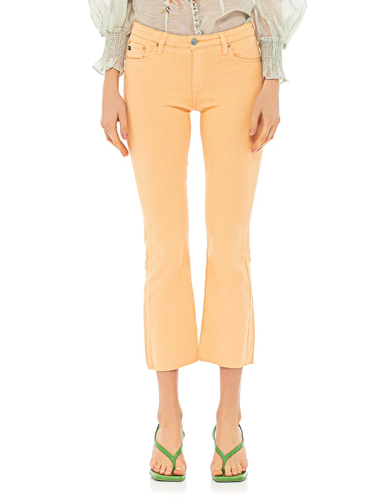 Kick-Flare-Jeans mit offenem Saum