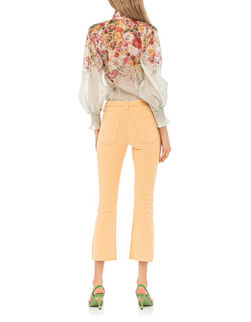 Kick-Flare-Jeans mit offenem Saum