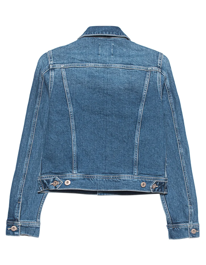 Jeansjacke im Washed-Out Look