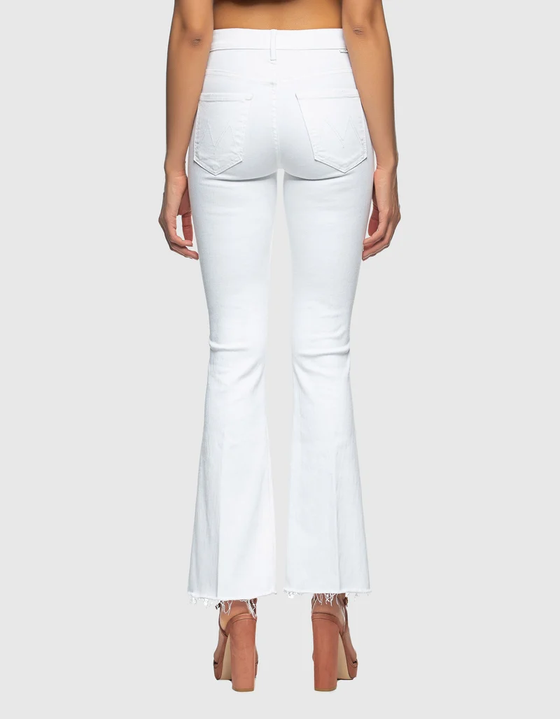 Flared-Leg Jeans mit offenem Saum