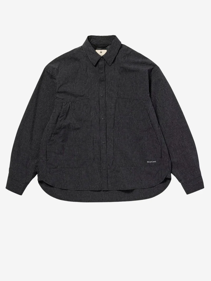 Camicia Kasuri in Ripstop antracite