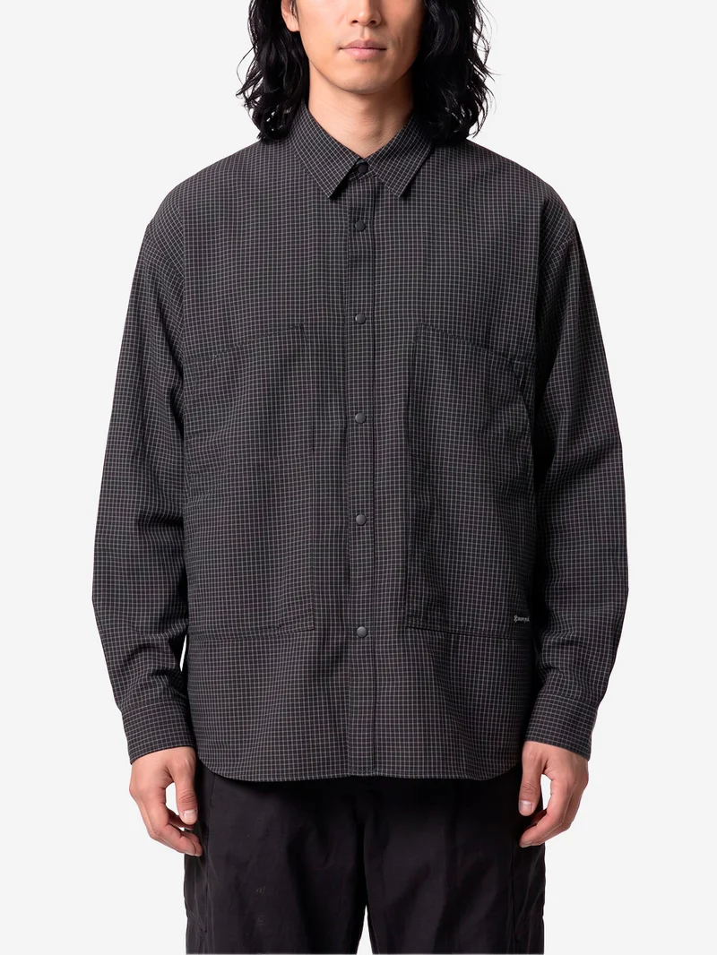 Camicia Kasuri in Ripstop antracite