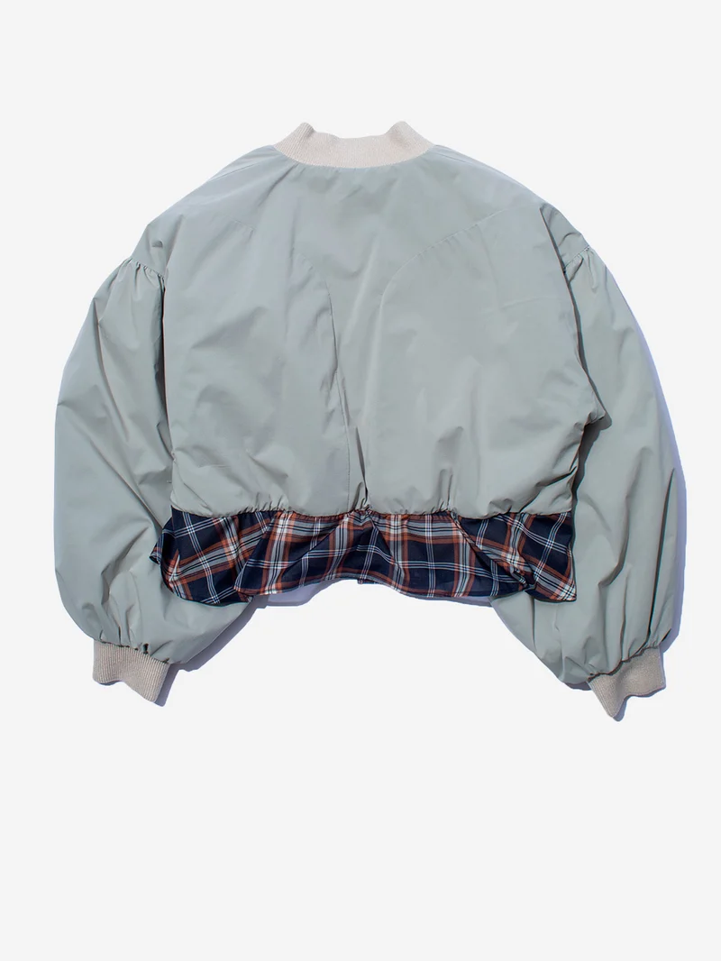 Bomber Imbottito PrimaLoft verde salvia con pannello staccabile