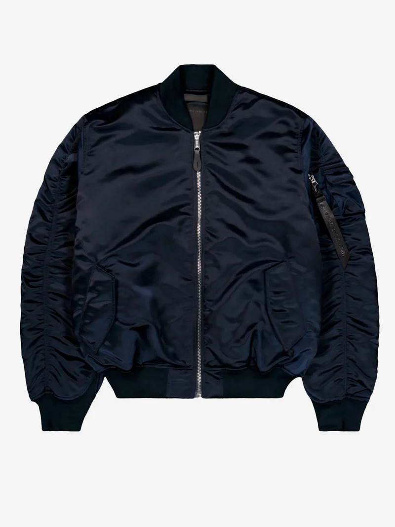 Giacca bomber blu MA-1 UV