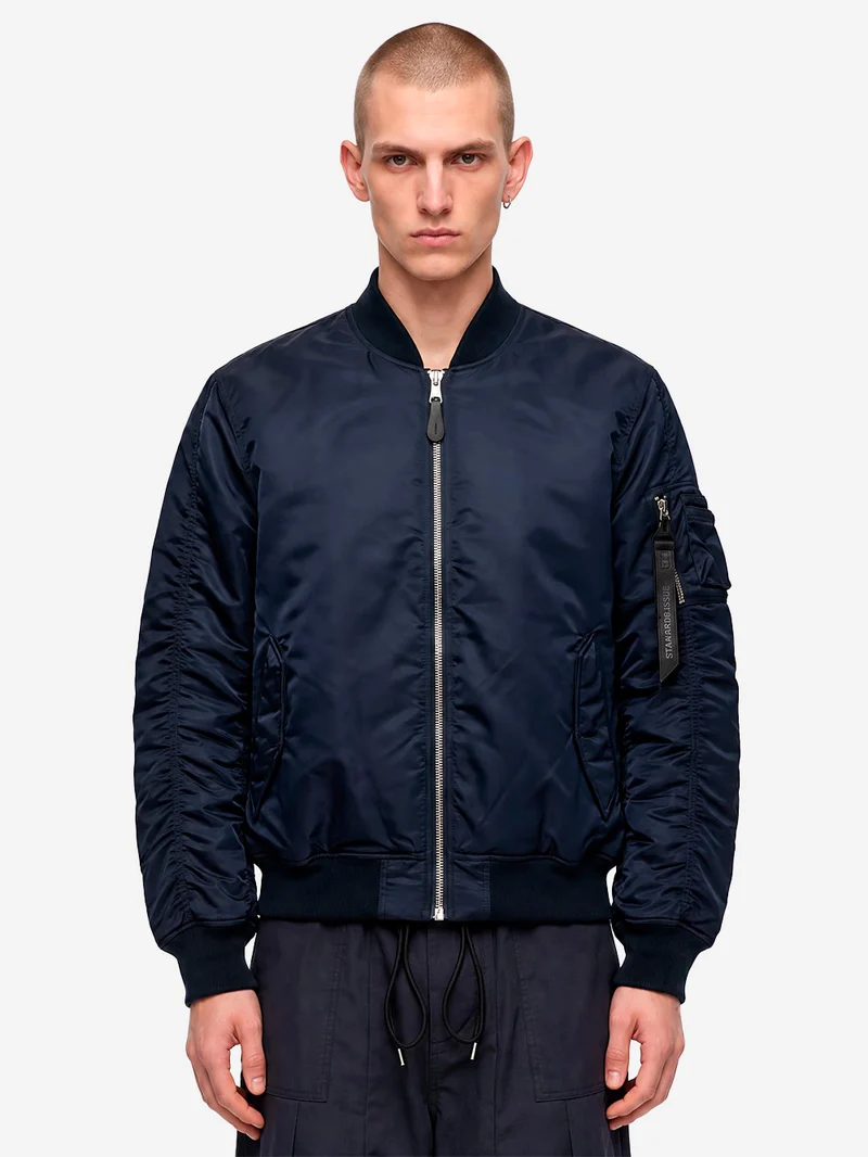 Giacca bomber blu MA-1 UV