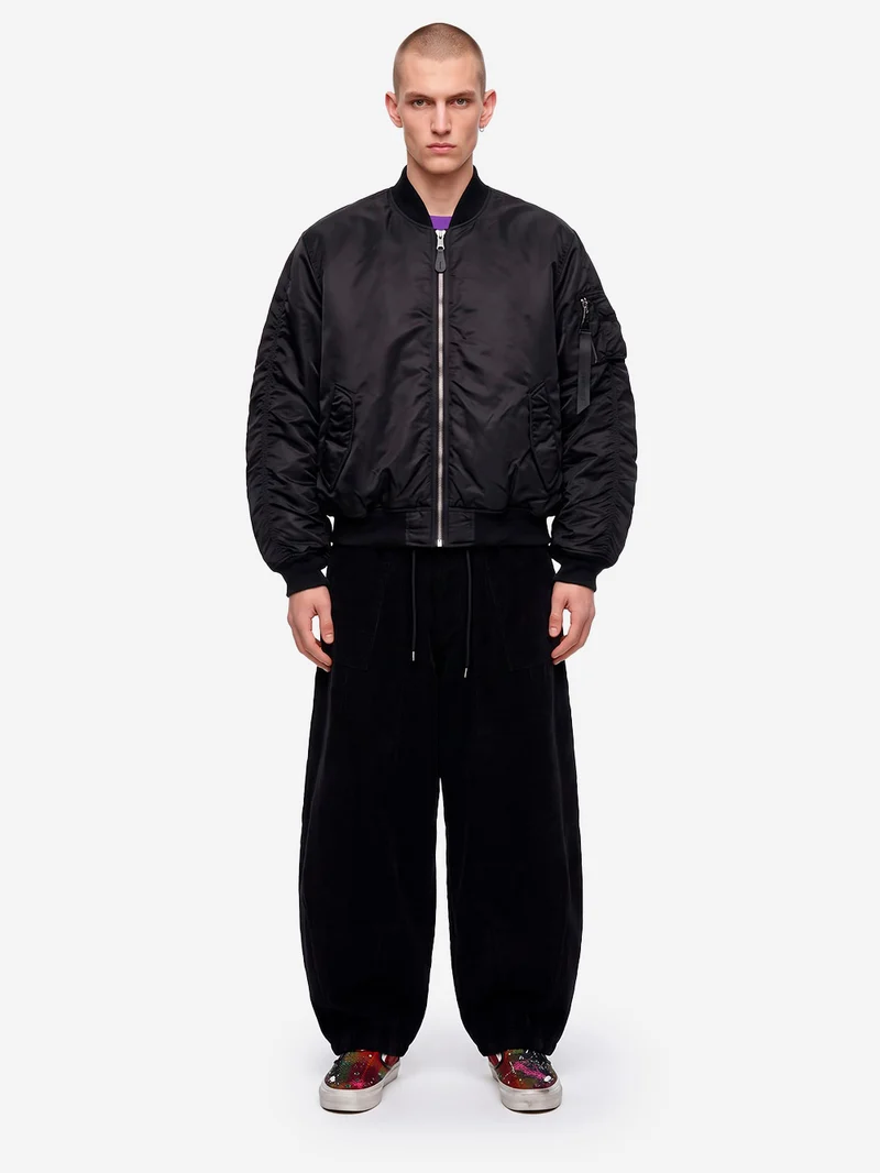 Giacca bomber nera MA-1 UV