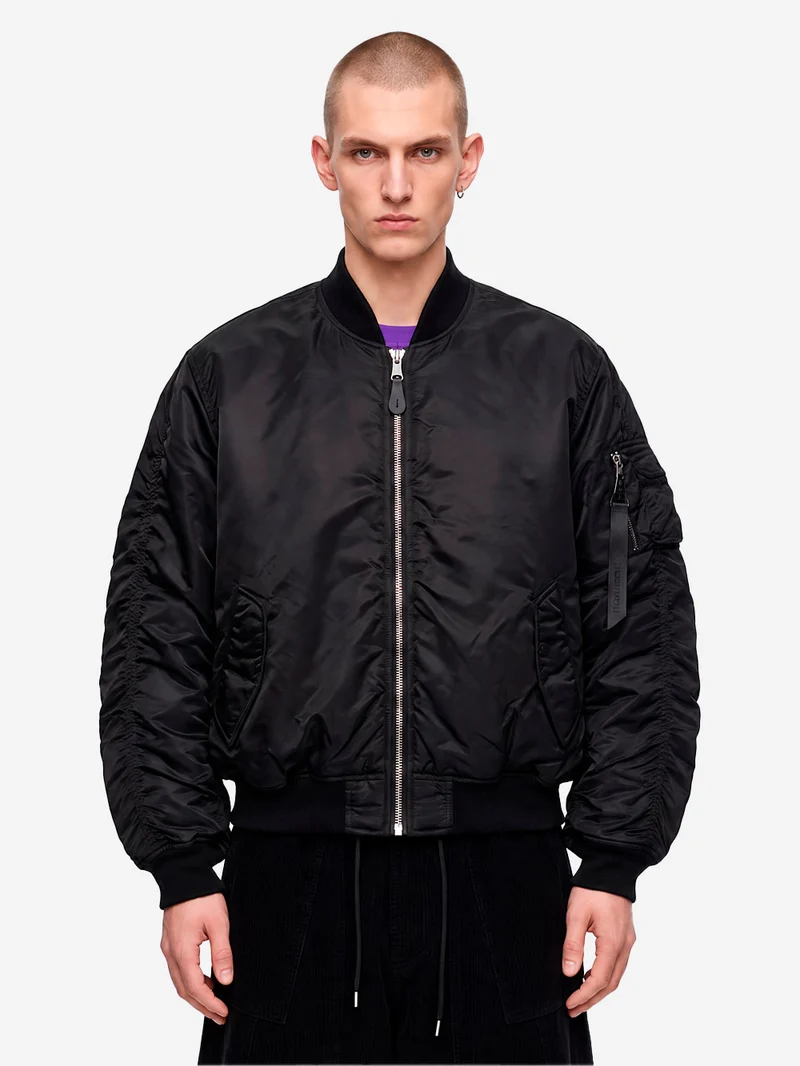 Giacca bomber nera MA-1 UV