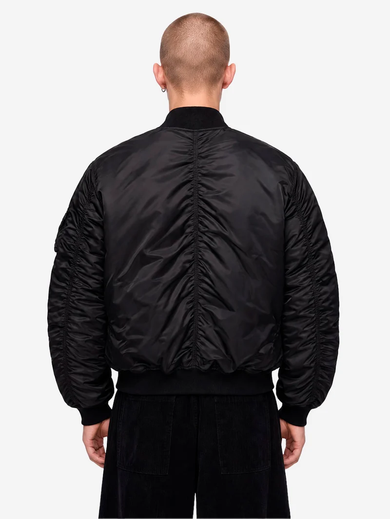 Giacca bomber nera MA-1 UV