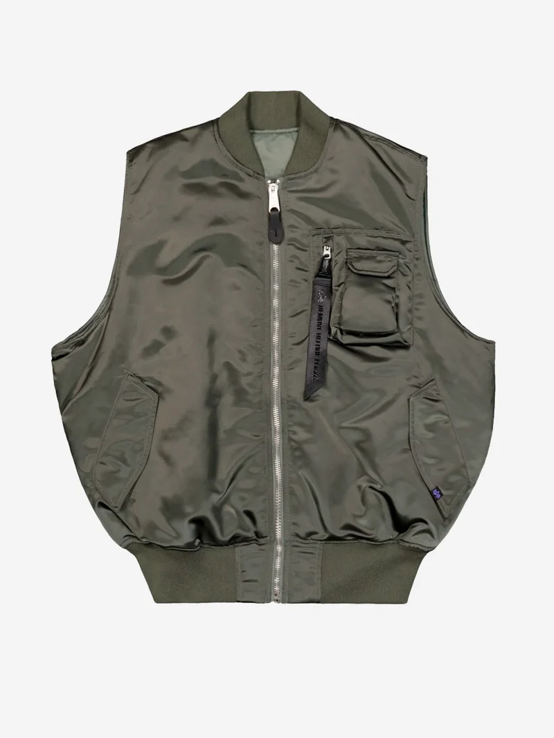 Gilet reversibile MA-1 Base UV verde