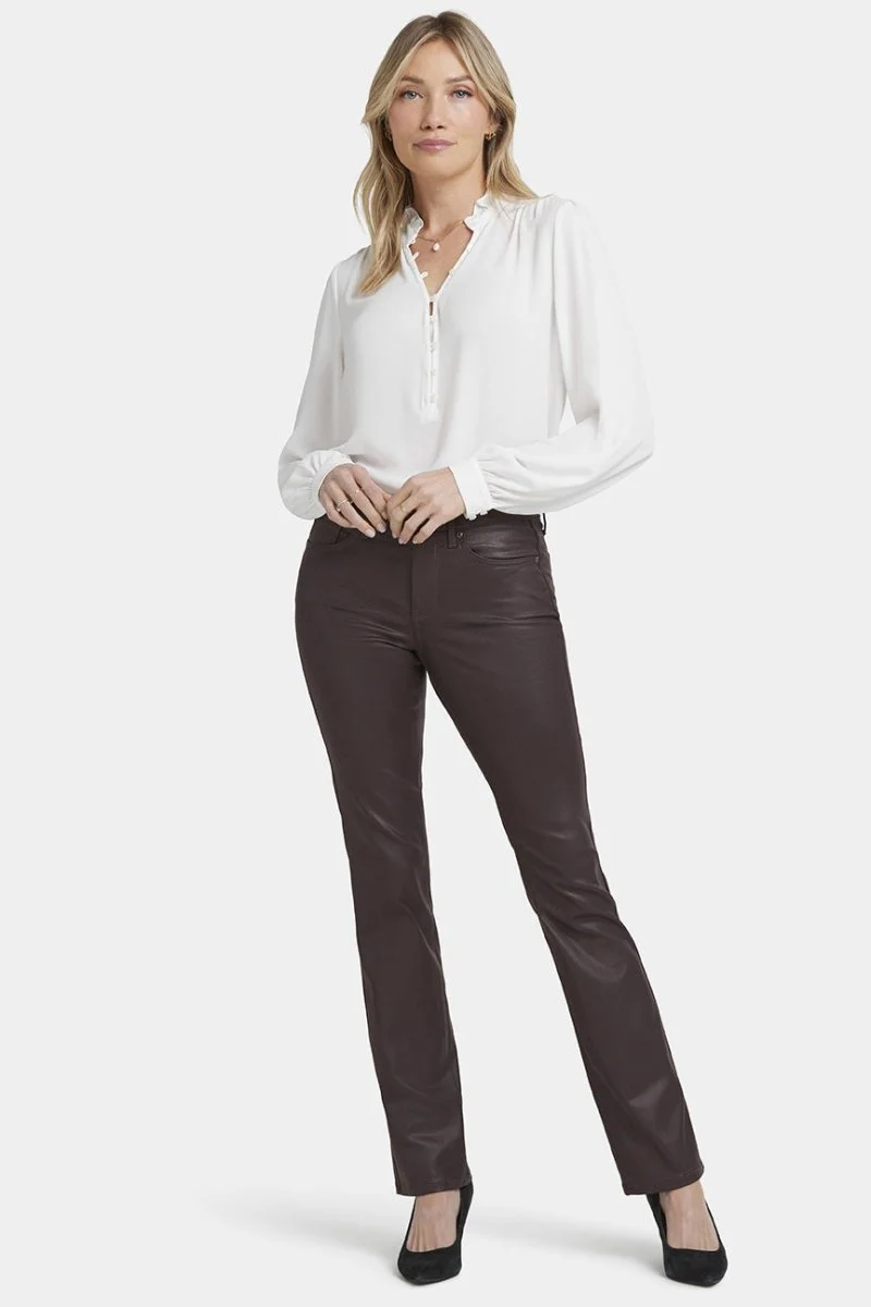 Marilyn Straight Jeans Beschichtung | Cordovan Coated