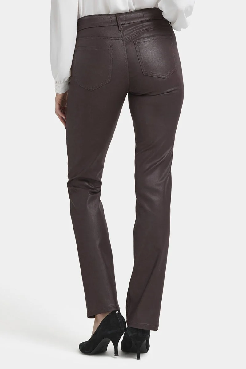 Marilyn Straight Jeans Beschichtung | Cordovan Coated