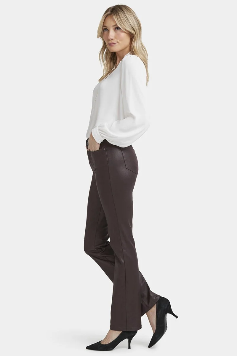 Marilyn Straight Jeans Beschichtung | Cordovan Coated