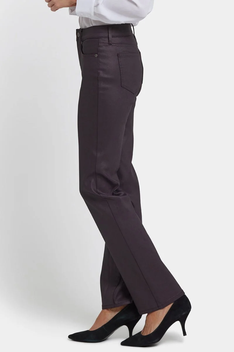 Coated Marilyn Straight Jeans | Fig Coated