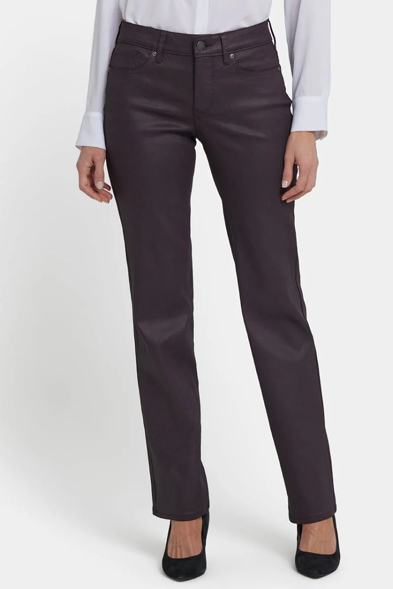Coated Marilyn Straight Jeans | Fig Coated