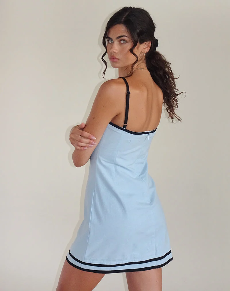 Plasina Minikleid aus Leinen Blau