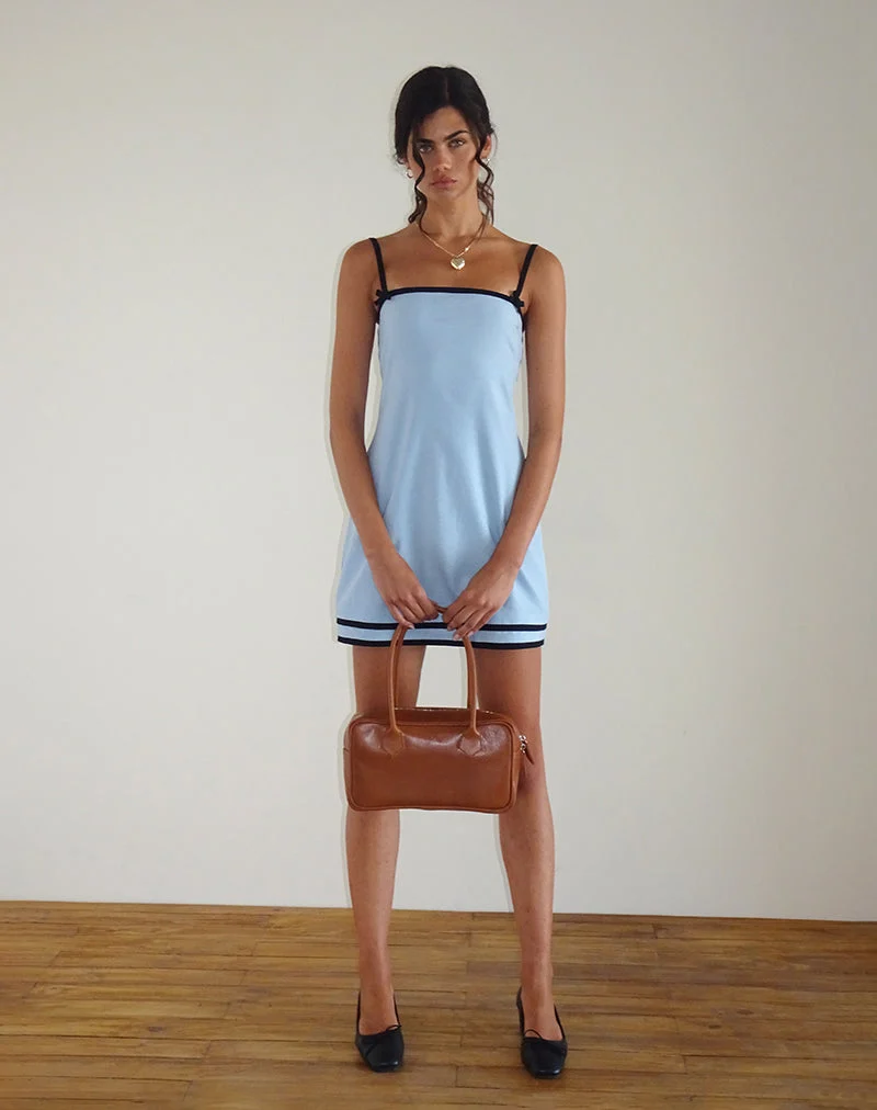 Plasina Minikleid aus Leinen Blau