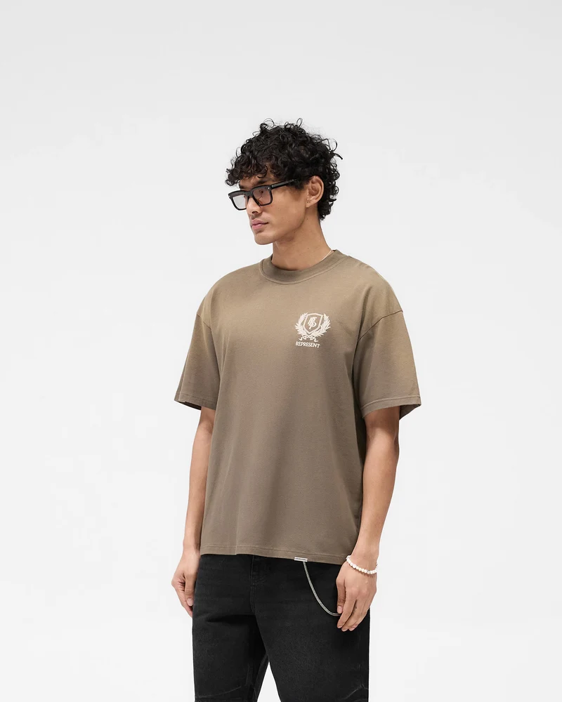 Crest T-Shirt - Dark Taupe