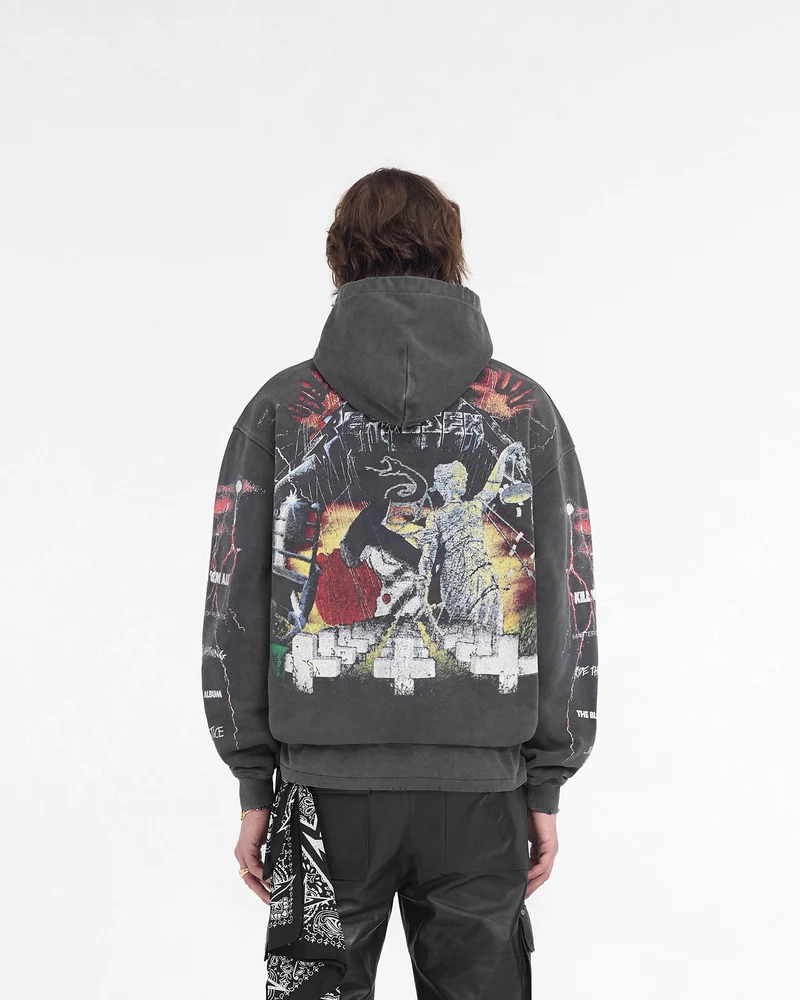 Represent X Metallica Master Of Puppets Hoodie - Vintage Grey