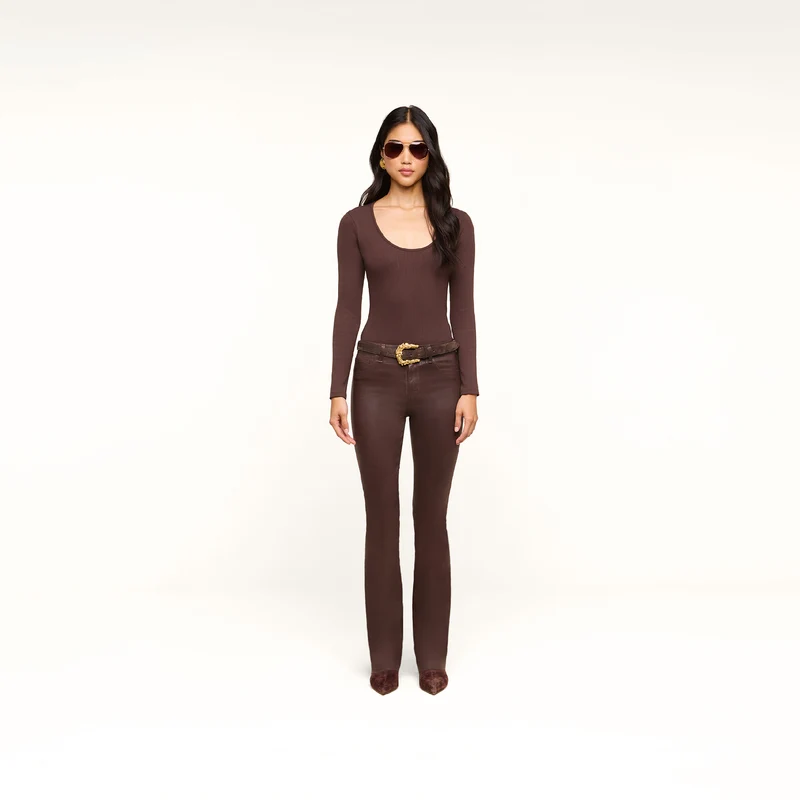 Ruth Coated Straight-Leg Jean