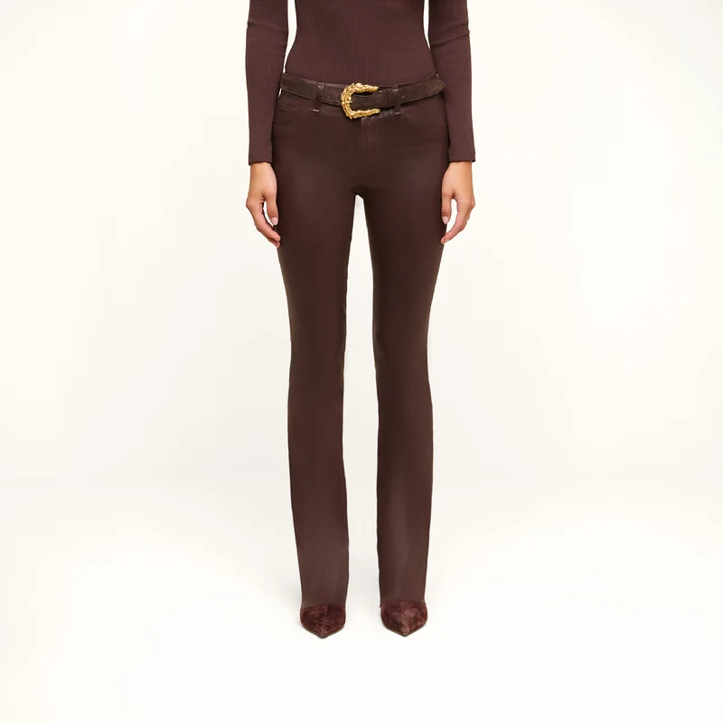 Ruth Coated Straight-Leg Jean