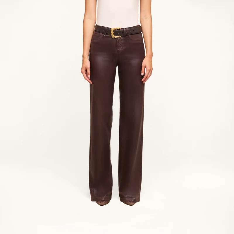 Clayton Coated Wide-Leg Jean