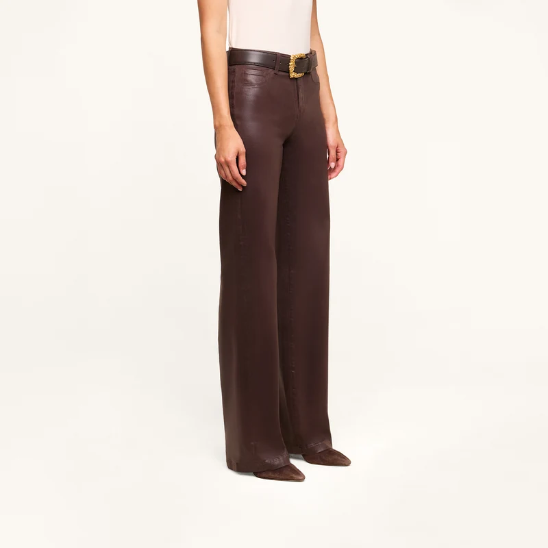 Clayton Coated Wide-Leg Jean