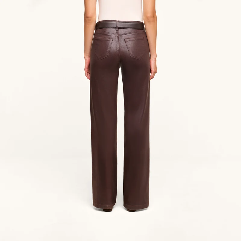 Clayton Coated Wide-Leg Jean