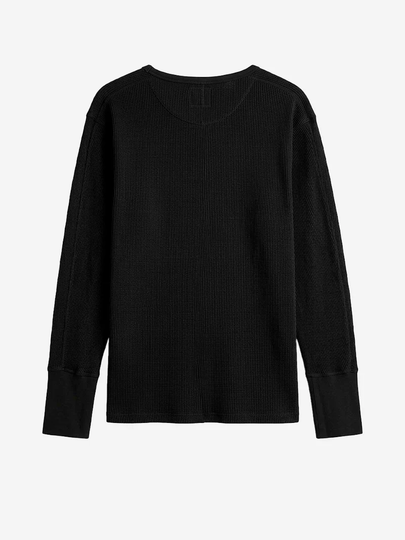 Maglia a maniche lunghe in cotone nera