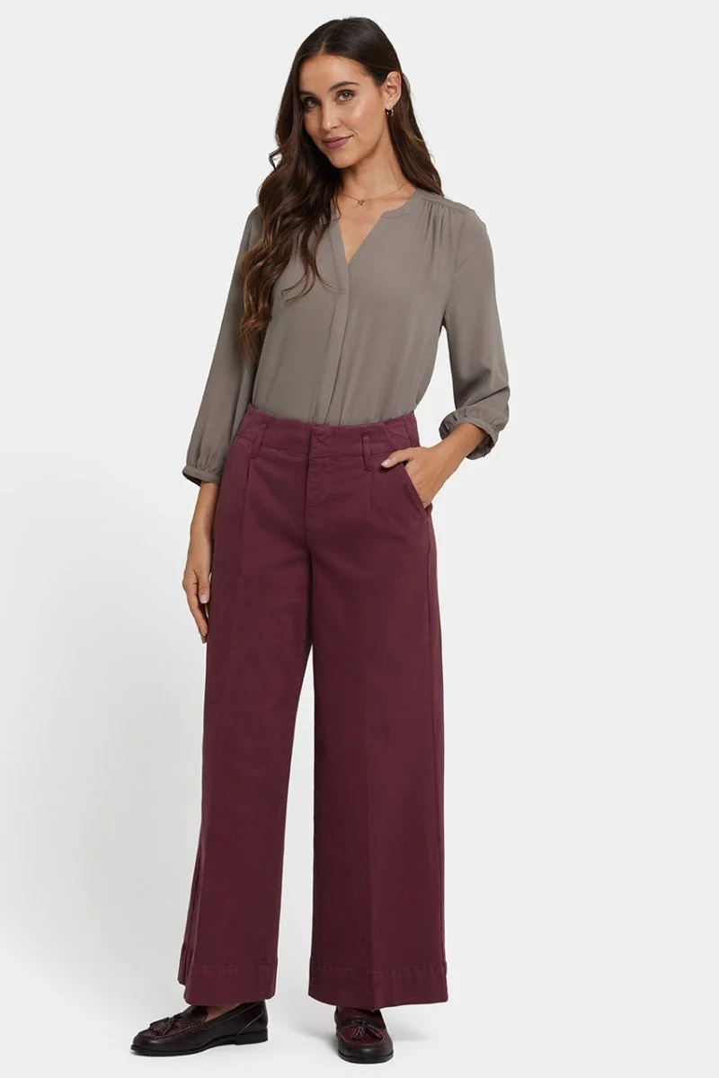 Mona Wide Leg Jeans | Sienna Red
