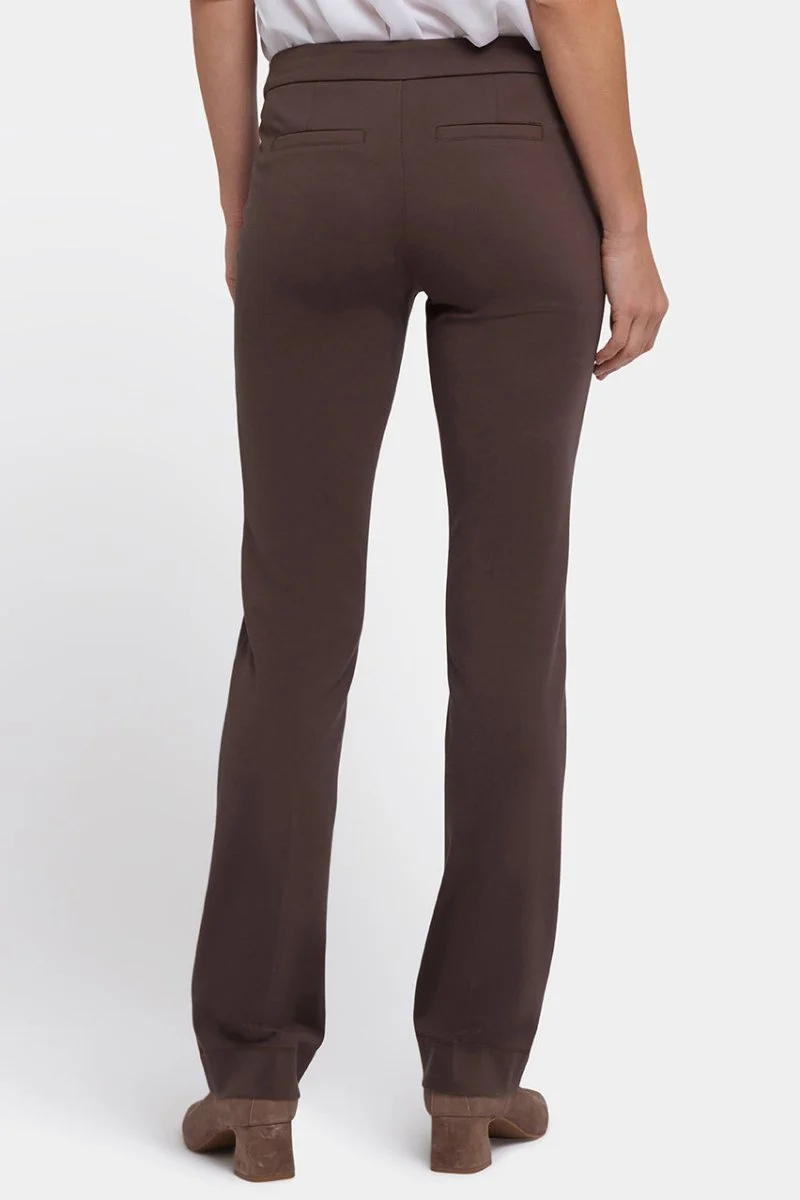 Slim Pants in Ponte Knit | Coffee Bean