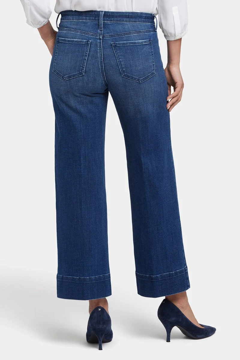 Teresa Wide Leg Ankle Jeans | Moonlight