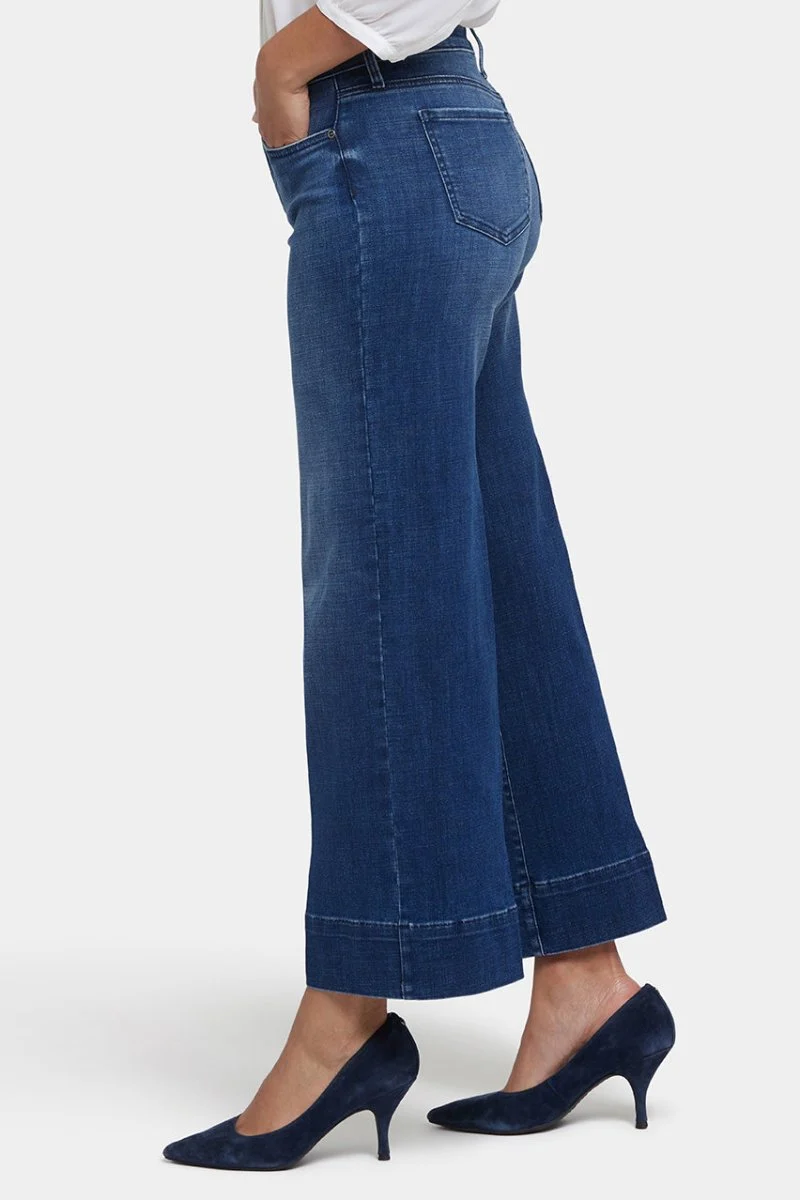 Teresa Wide Leg Ankle Jeans | Moonlight