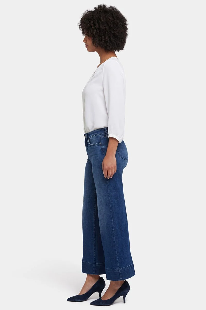 Teresa Wide Leg Ankle Jeans | Moonlight