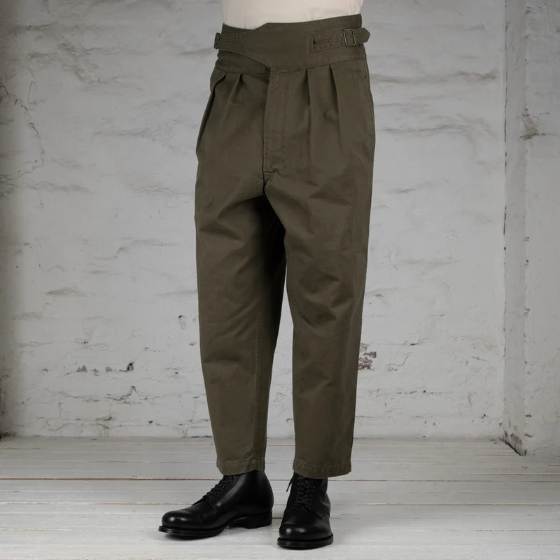 High Density Chino Old Clown Gurkha Pants Khaki