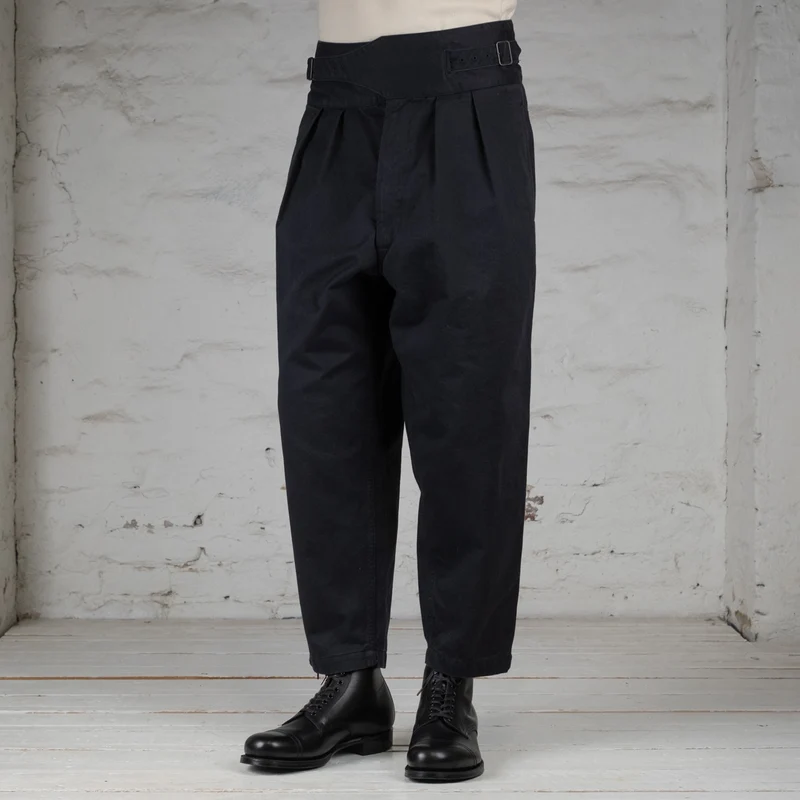 High Density Chino Old Clown Gurkha Pants Black
