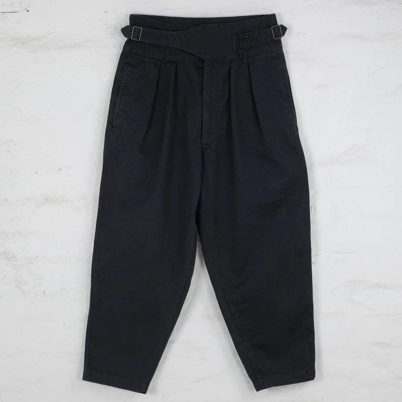 High Density Chino Old Clown Gurkha Pants Black