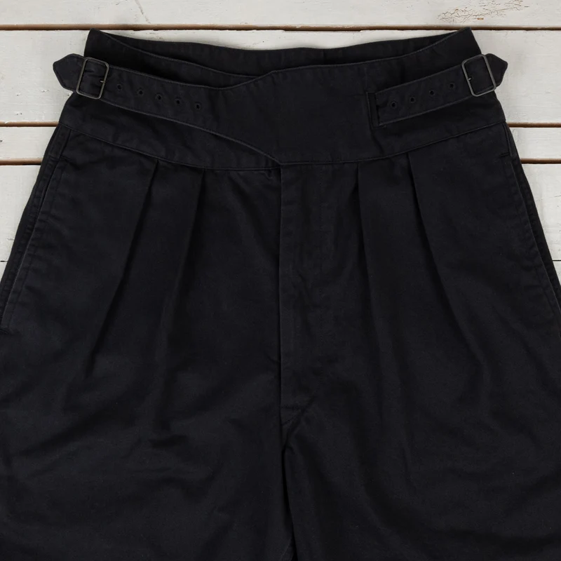 High Density Chino Old Clown Gurkha Pants Black