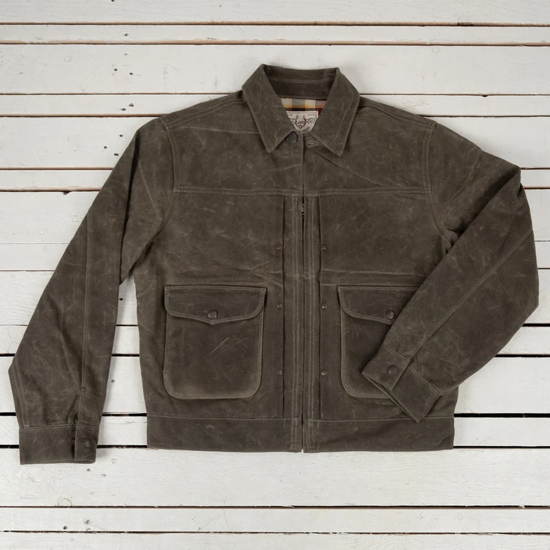 Faro Tobacco 20 oz. Heavy Waxed Canvas Red Plaid