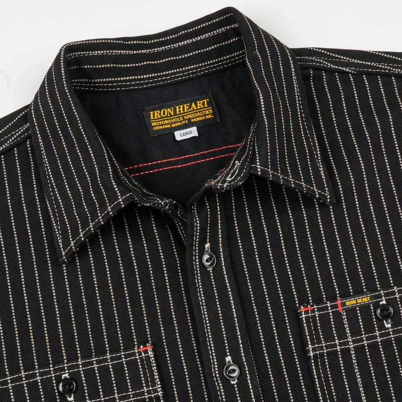 IHSH-266-BLK 12oz Wabash Work Shirt Black