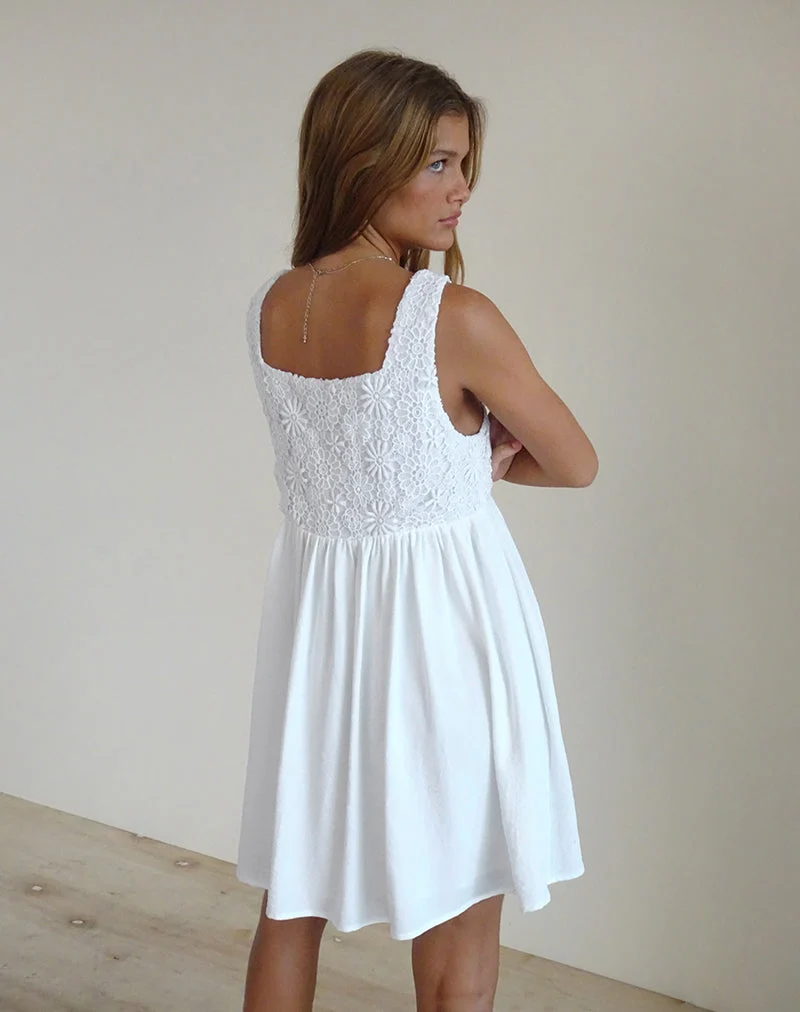 Liselotte Minikleid in Elfenbein