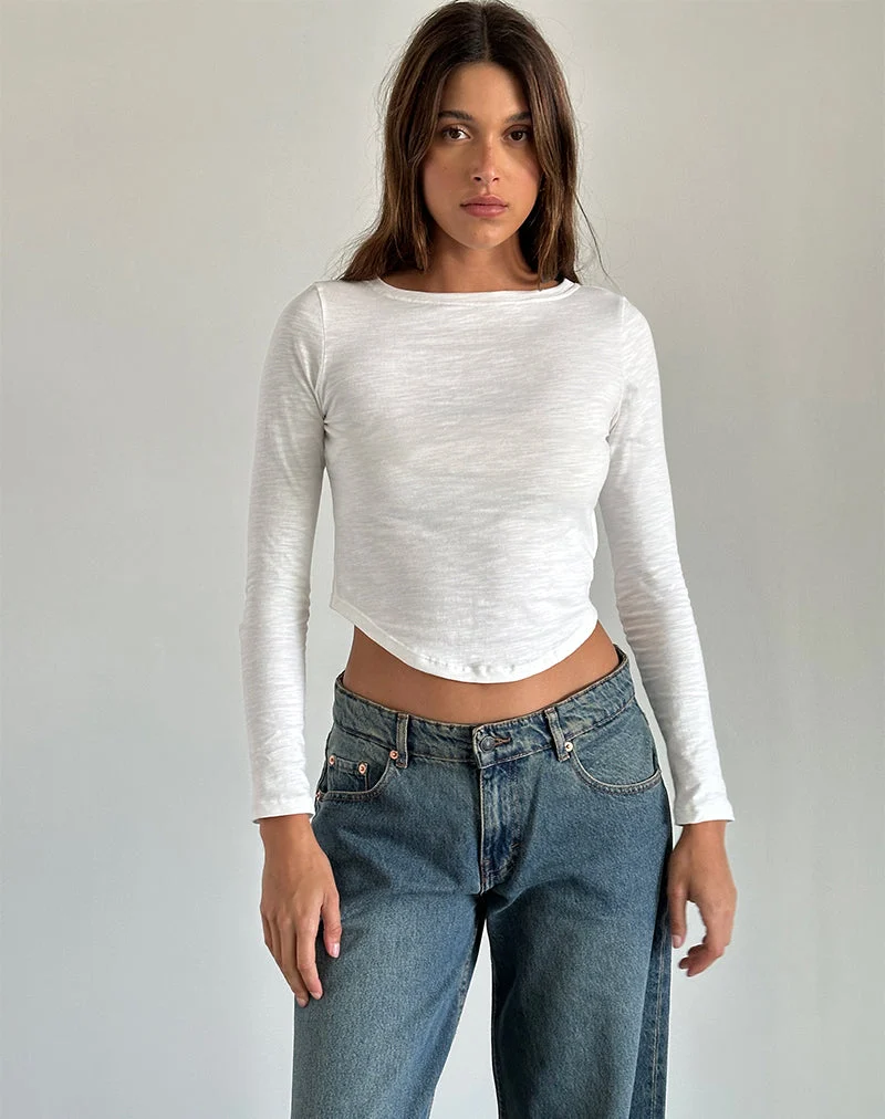 Jojisa Top aus Jersey Off White