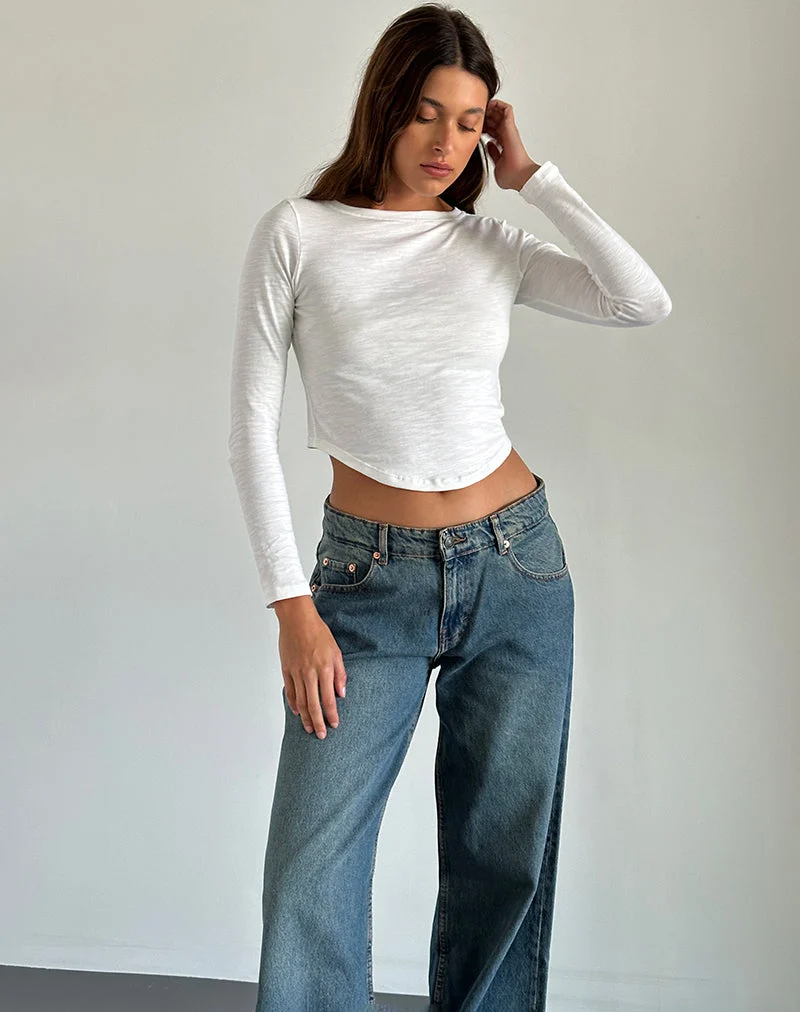 Jojisa Top aus Jersey Off White