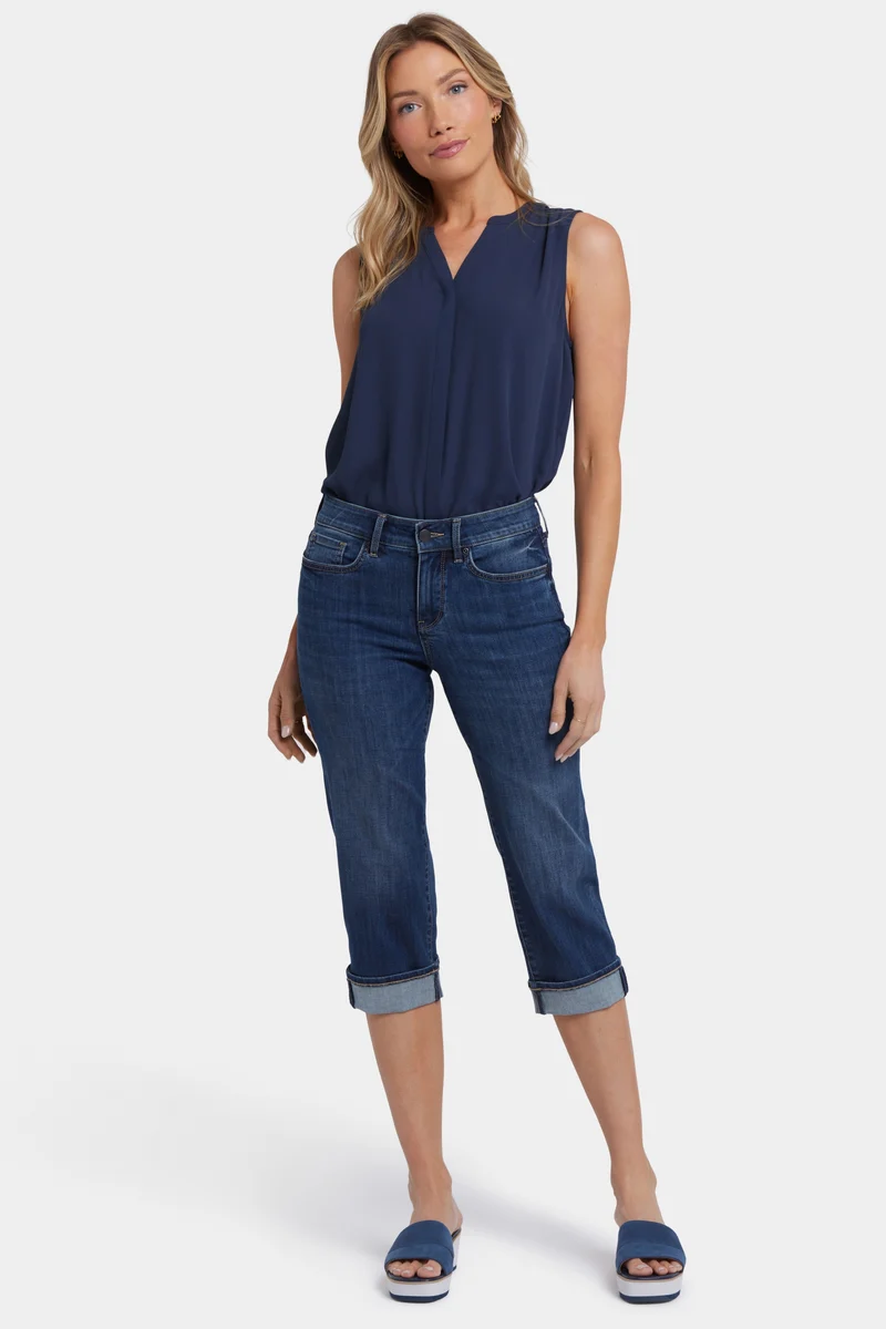 Marilyn Straight Crop Jeans in Cool Embrace® Denim | Rio Rapids