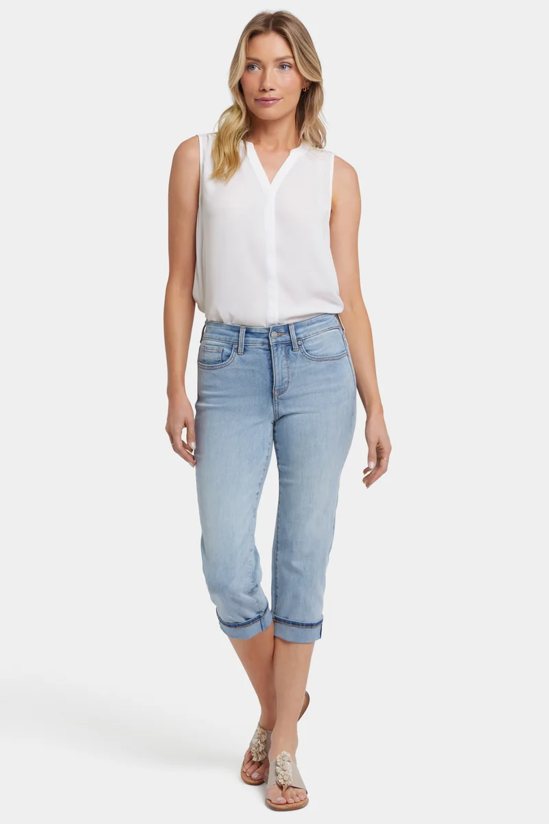 Marilyn Straight Crop Jeans in Cool Embrace® Denim | Santiago sea