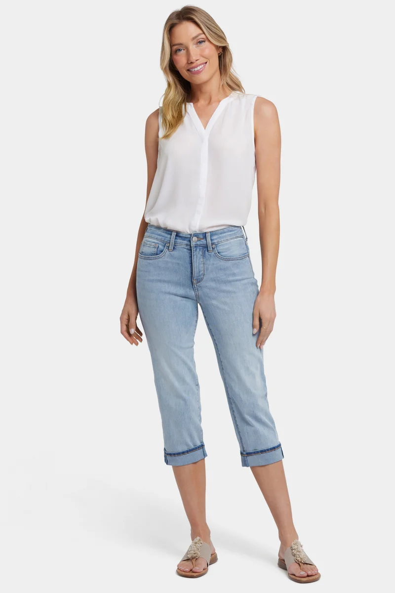 Marilyn Straight Crop Jeans in Cool Embrace® Denim | Santiago sea