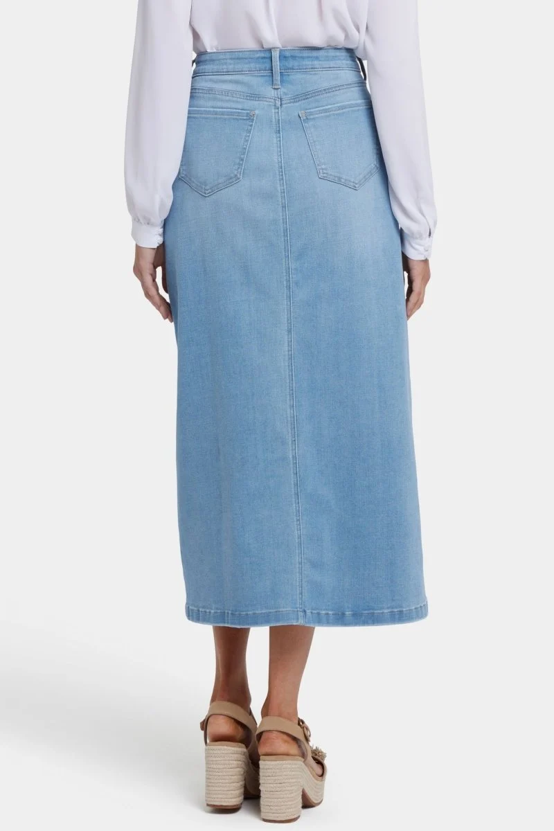 Hohe Taille Langer Rock mit Mittelschlitz vorne | Canary Beach