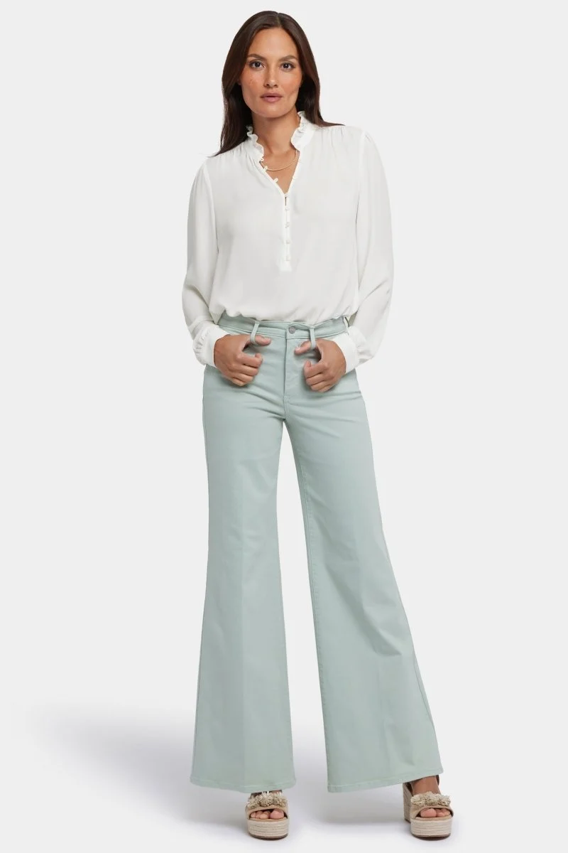 Mia Palazzo Jeans in kurzegröße mit hoher Taille | Tomatillo