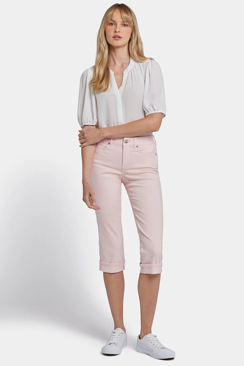 Marilyn Straight Crop Jeans In Cool Embrace® Denim | Crystal Pink